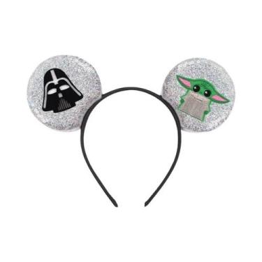 Imagem de Tiara De Orelhas De Rato Da Disney Com Laço De Lantejoulas Para Menina