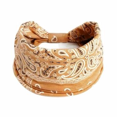 Imagem de Kit 2 Faixas de Testa Esportivas Unissex Preto e Branco | Testeira Antissuor para Academia, Corrida e Tênis(Bege escuro)