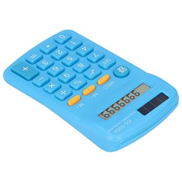 Imagem de ZJchao Mini Calculadora, Display LCD de 8 Dígitos Com Bateria Solar e Material ABS, Botão Sensível para Escritório, Escola, Casa de Negócios (Azul)