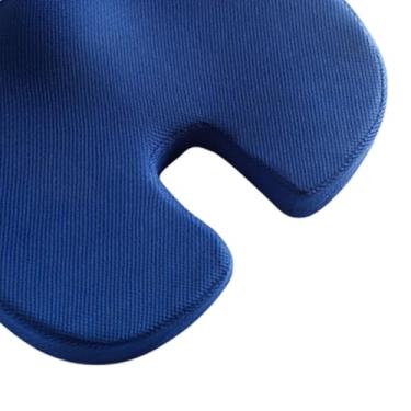 Imagem de Cryfokt Almofada para Cadeira de Escritório, Espuma de Memória, Recuperação Lenta, Saúde, Sentado para Mulher Grávida, Malha (Azul)