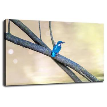 Imagem de Kingfisher Poster Bird Canvas Prints Wall Art For Home 1 painéis Decorações com moldura 61.0 cm x 40.6 cm