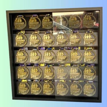 Imagem de Expositor Porta 50 Medalhas (8cm) cod46-1 Cor:Preto - Genérico, Preto