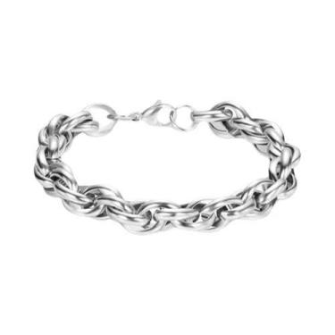 Imagem de Pulseira Masculina De Corrente Dupla Em Aço Inoxidável, Joia Punk, Pre