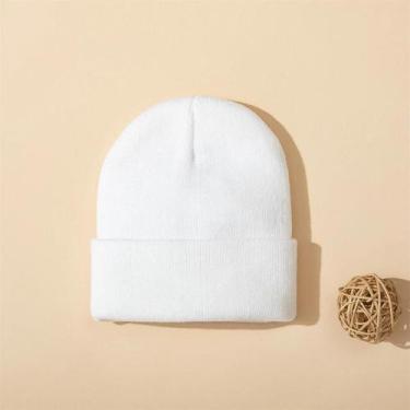 Imagem de Gorro De Inverno Para Bebê Recém-Nascido Em Cor Sólida, Tricô De Pelúc