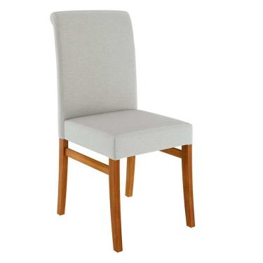 Imagem de Cadeira Nesher 2 Unidades Em Madeira Maciça Mel E Off-white