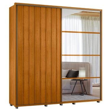 Imagem de Guarda Roupa Casal 230cm Com Espelho Verbena Cinamomo Z10 - Mpozenato