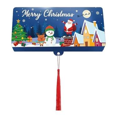 Imagem de MotiveTech Porta-dinheiro de Natal, Porta-cartões, Faça Você Mesmo, Presente de Natal Surpresa, Envelope Divertido com 10 Compartimentos para Homens, Meninos, Pa, Azul, Tamanho real