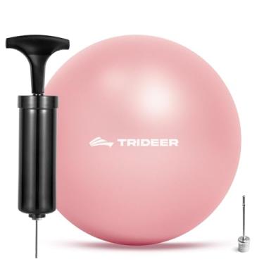 Imagem de Trideer Bola de Pilates 18-20 cm com bomba, pequena bola de terapia de exercícios para ioga, barra, força do núcleo, exercícios AB, fisioterapia