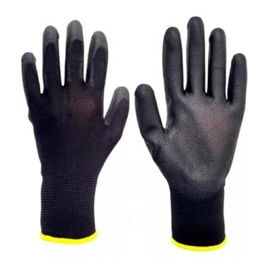 Imagem de Kit 5 Luva Multitato Luva PU Pedreiro Marceneiro Mecanico CA 30916, Construção Civil e Oficinas Mecânicas, Confortável e Respirável para Uso Prolongado no Brasil(M)