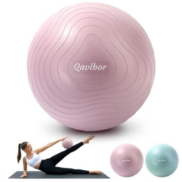 Imagem de Qavlbor Bola de Pilates de 22 cm, pequena bola de exercícios entre os joelhos para fisioterapia, ioga pequena para pilates, ioga e treinamento básico, fitness para treino em casa, academia e