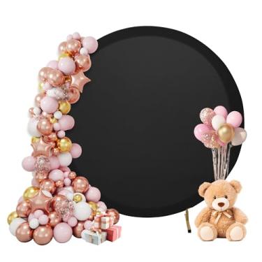 Imagem de Capa de fundo de arco circular de 2 m, capa de fundo de arco redondo, capa de arco redondo para festas, casamentos, decorações de aniversário