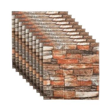 Imagem de Adesivos De Parede 3D À Prova d'Água 10pcs Autoadesivos Papel De Pared
