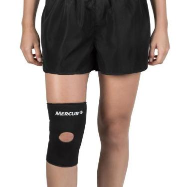 Imagem de Joelheira Esporte com Orificio Mercur, Preto, P