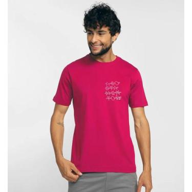Imagem de Camiseta Acostamento Estampada Lines Rosa