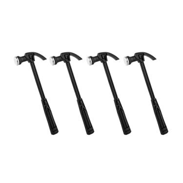 Imagem de Mini martelos 4 peças - Martelo de garra com cabo de plástico - Martelos de garra para marcenaria para uso doméstico - Ferramenta de martelo pequena leve para carregar