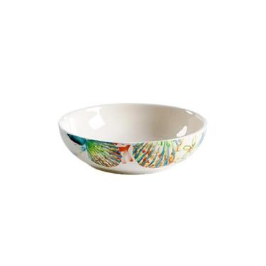 Imagem de Conjunto de louça de cerâmica – Design feito à mão, seguro para micro-ondas e lava-louças, ideal para experiências gastronômicas com tema de mar (8 pratos fundos)