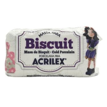 Imagem de Massa para Biscuit Branco Acrilex 500 g - Redelease