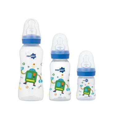 Imagem de Kit Mamadeira Decorada - 250/140/70ml - Neopan - Neopan , Azul