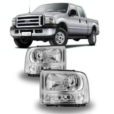 Imagem de Par Farol F250 F350 F4000 2010 2009 2008 2007 Serve 98 A 06 - Importad