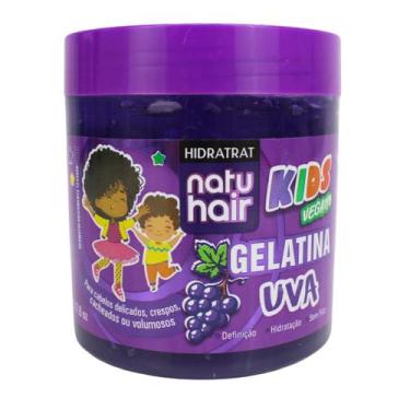 Imagem de Gelatina Kids Uva Natuhair 500g Super Modeladora Antifrizz Definição C