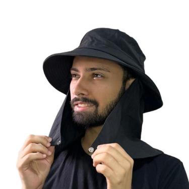 Imagem de Chapéu Legionário Protetor Nuca máxima Uv50+ - Ellepsun, Preto, UN