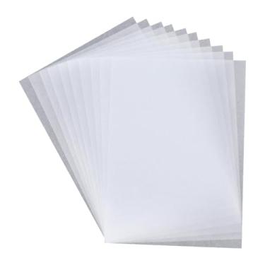 Imagem de oshhni 10 peças de folhas de PP termoencolhíveis 14,5x20 cm leves para chaveiros, acessórios para joias faça você mesmo, material artesanal encolhível, Semi Transparente
