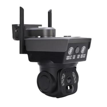 Imagem de Yunseity Câmera Solar Externa, Lente Dupla 4G Câmera de Segurança Sem Fio para Casa, 360 ° Vista, IP66 à Prova D'água, Rede Remota 4G, Detecção de Movimento Humano, Compartilhamento de