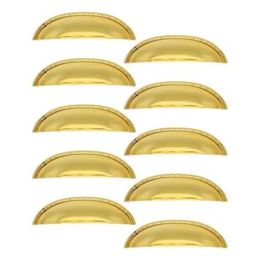 Imagem de Puxador Concha Puxador Armario Gaveta Colonial Kit Dourado