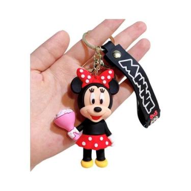 Imagem de Conjunto De Chaveiros PVC Mickey Minnie Série Flor 6PCS Anéis De Chave
