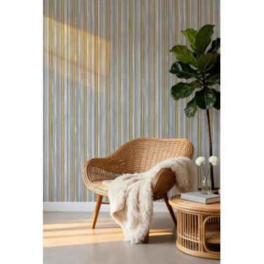 Imagem de Papel de parede com efeito de grade de madeira autoadesivo para sala de estar, cozinha e quarto, material de PVC impermeável para renovação de parede grade cinza pinho 45 * 1000 cm