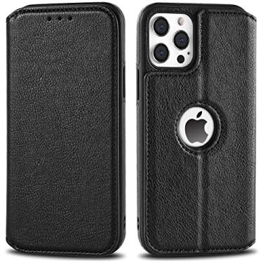 Imagem de Estojo de cartão de negócios retrô para iPhone 13 11 12 Pro Max 7 8 Plus X XS XR SE 2020 PU estojo multifuncional, preto, para iPhone 7Plus/8Plus