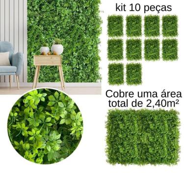 Imagem de 10 Placas De Plantas Artificiais Para Sala Folhagens De Luxo