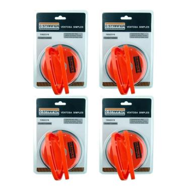 Imagem de Kit 4 ventosas simples capacidade 25kg starfer