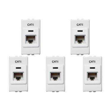 Imagem de Kit C/5 - Modulo Soprano Ilus (Rj45 Cat6)   5Tg99100