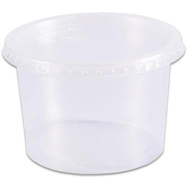 Imagem de Pote Descartável 500ML Redondo com Tampa Pacote com 24 - Prafesta