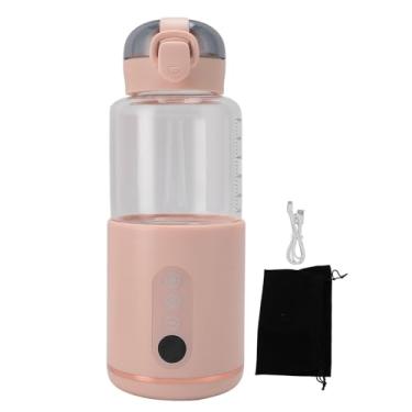 Imagem de Aquecedor de Leite Portátil para Viagens, Aquecedor de água Sem Fio Recarregável USB de 300ML, Aquecedor de Mamadeira de Viagem Com Controle de Temperatura Ajustável