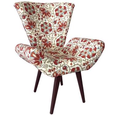 Imagem de Poltrona Decorativa Pé Palito Cazoli Laranja Impermeável - Sua Casa De