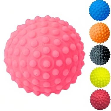Imagem de 01 Bolinha Cravo Fisioterapia Anti Stress Mão Bola Pet Pés (Rosa)
