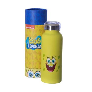 Imagem de Garrafa Bubble Bob Esponja 500ml Squeeze Água Térmica Inox