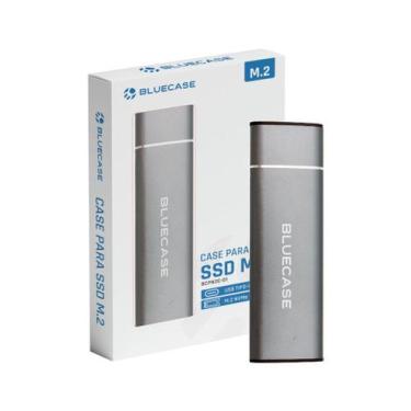 Imagem de Case para SSD Bluecase M.2 Nvme  PCI-E Cinza USB-C  10GB/S