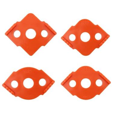 Imagem de Tsnamay 4 peças de gabarito de corte circular de plástico durável para marcenaria, laranja