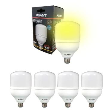 Imagem de 5x Lâmpada Led 40W Bulbo Alta Potencia 3000k Branco Quente
