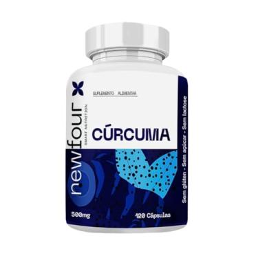 Imagem de Cúrcuma com Pimenta Preta New Four – 130mg de Curcumina – Ação Antiinflamatória e Digestiva – 120 Cápsulas 500mg – Sem Glúten, Sem Açúcar