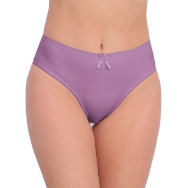 Imagem de Kit 5 Calcinha Cotton Algodão Antialérgico Cintura Alta Kit Tangão Adulto Conforto