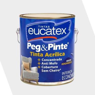 Imagem de Tinta para parede Peg Pinte 3,6L Sem Cheiro Anti Mofo Eucatex, Branco 