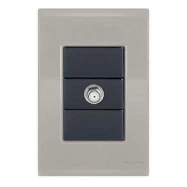 Imagem de Conjunto 1 Tomada Tv - Tramontina Liz Fendi / Grafite