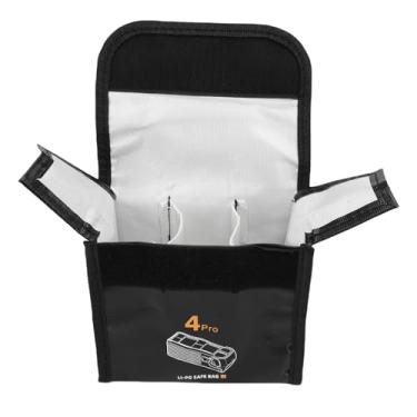 Imagem de XUXHOU Bolsa à Prova de Fogo, Bolsa de Bateria à Prova de Explosão Bolsa de Bateria Lipo à Prova de Fogo para Mavic 4 Pro Fecho de Fixação de Toque Seguro Contém 3 Baterias
