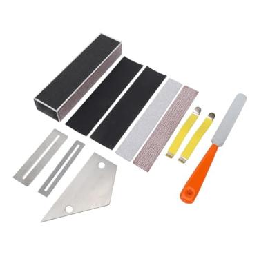 Imagem de Kit de Ferramentas Reparo e Manutenção para Guitarra com Lixa Trastes Régua Nivelamento Separador Cordas Protetor Braço
