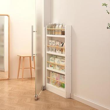Imagem de Estante fina com economia de espaço para quarto - organizador atrás da porta para brinquedos e livros