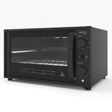Imagem de Forno Elétrico de Bancada Fogatti Top 50 Black 50L com Grill e Dourador Preto 220V